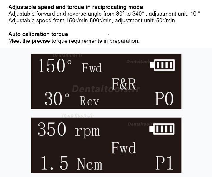 Refine Maxdo Moteur d'endodontie dentaire sans fil avec alternatif